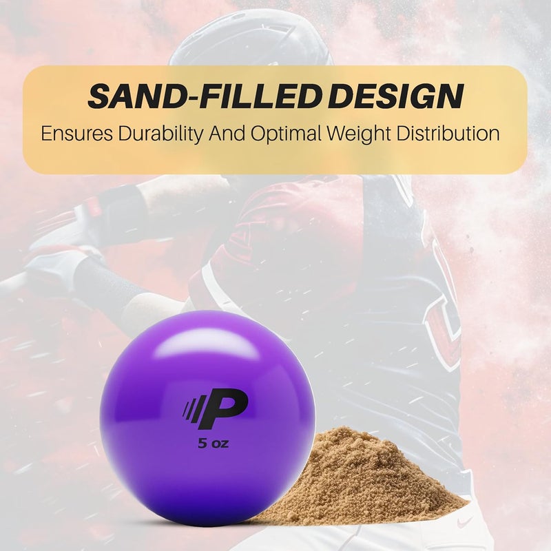 Premier Pitching Performance Store Simple Plyometric Weighted Ball | Baseball & Softball Training Ball | Arm Strength & Pitching | Durable PVC Shell with Sand Fill - Image 2